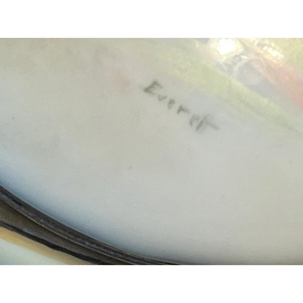 Antique Limoges Hand Painted Victorian Lady Powder‎ Trinket Box 4.5